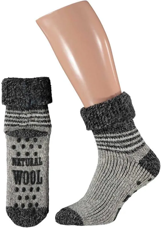 Apollo Slofsok Grijs Motief 39-42 (1 paar)