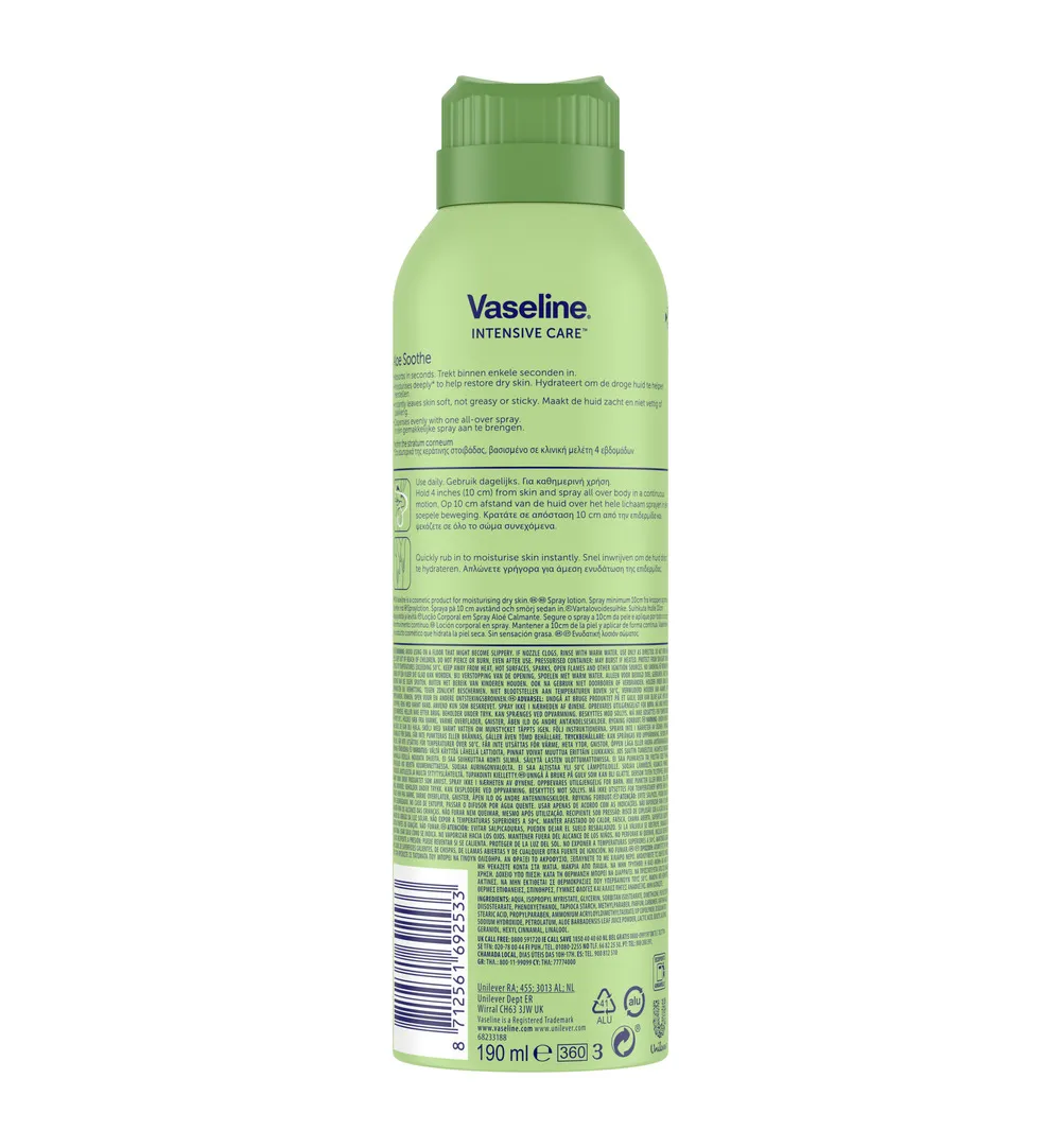 Vaseline Lotion spray aloe vera (190 ml) - image 2