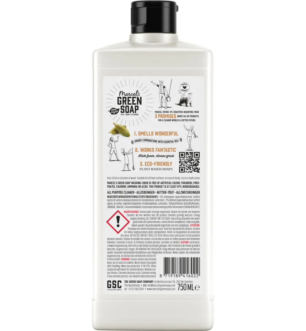 Marcel's Green Soap Allesreiniger sandelhout & kardemom (750 ml)