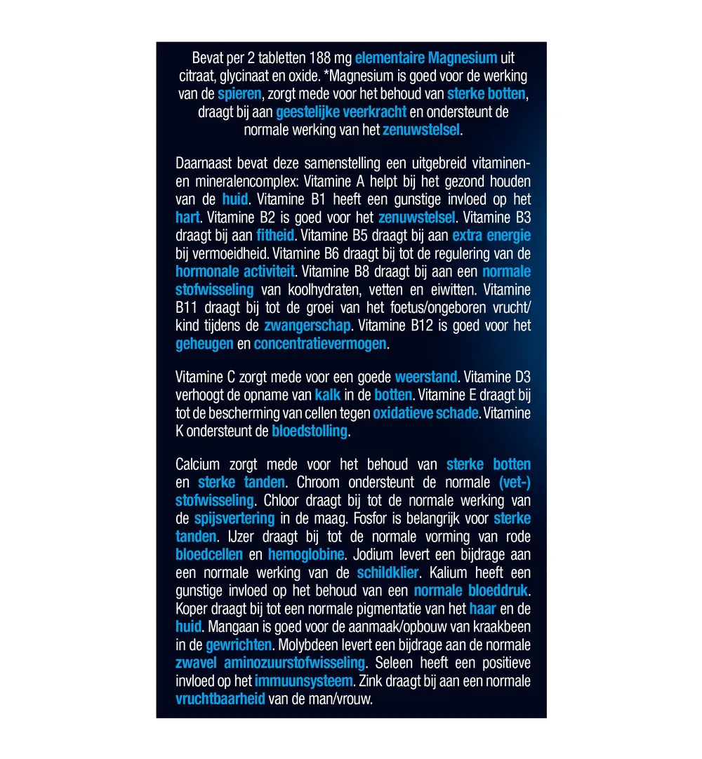 Lucovitaal Magnesium, Vitaminen & Mineralen Compleet (30 tabletten) - image 5