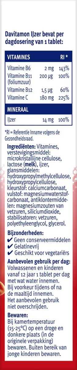 Davitamon IJzer met B12 (33 stuks)