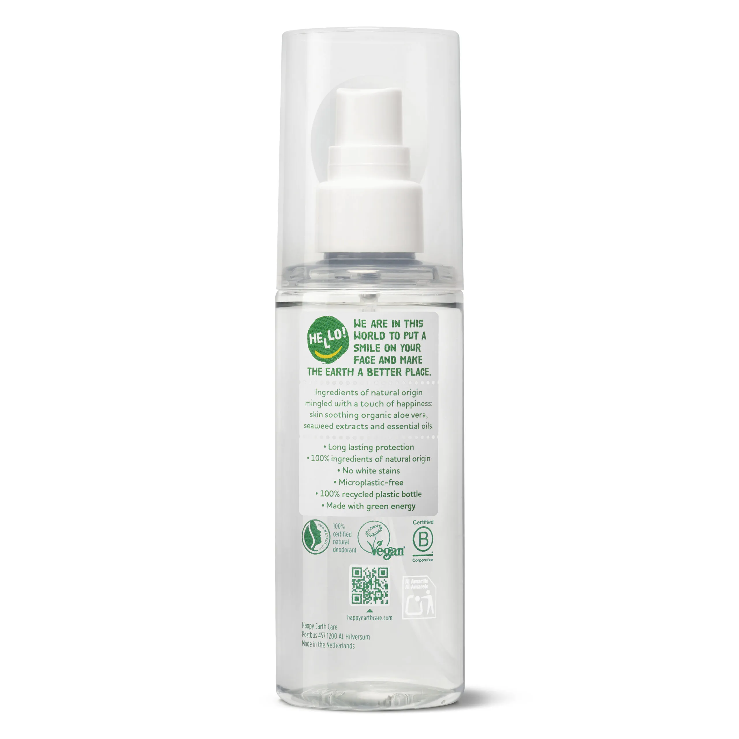 Happy Earth Pure deodorant spray unscented (100 ml)