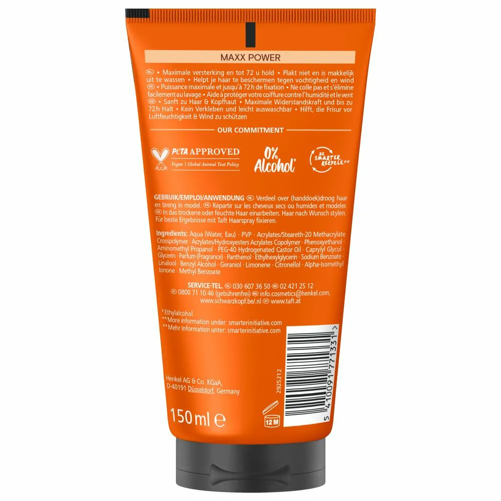 Taft Styling Gel - Maxx Power Hold 8 (150 ml)