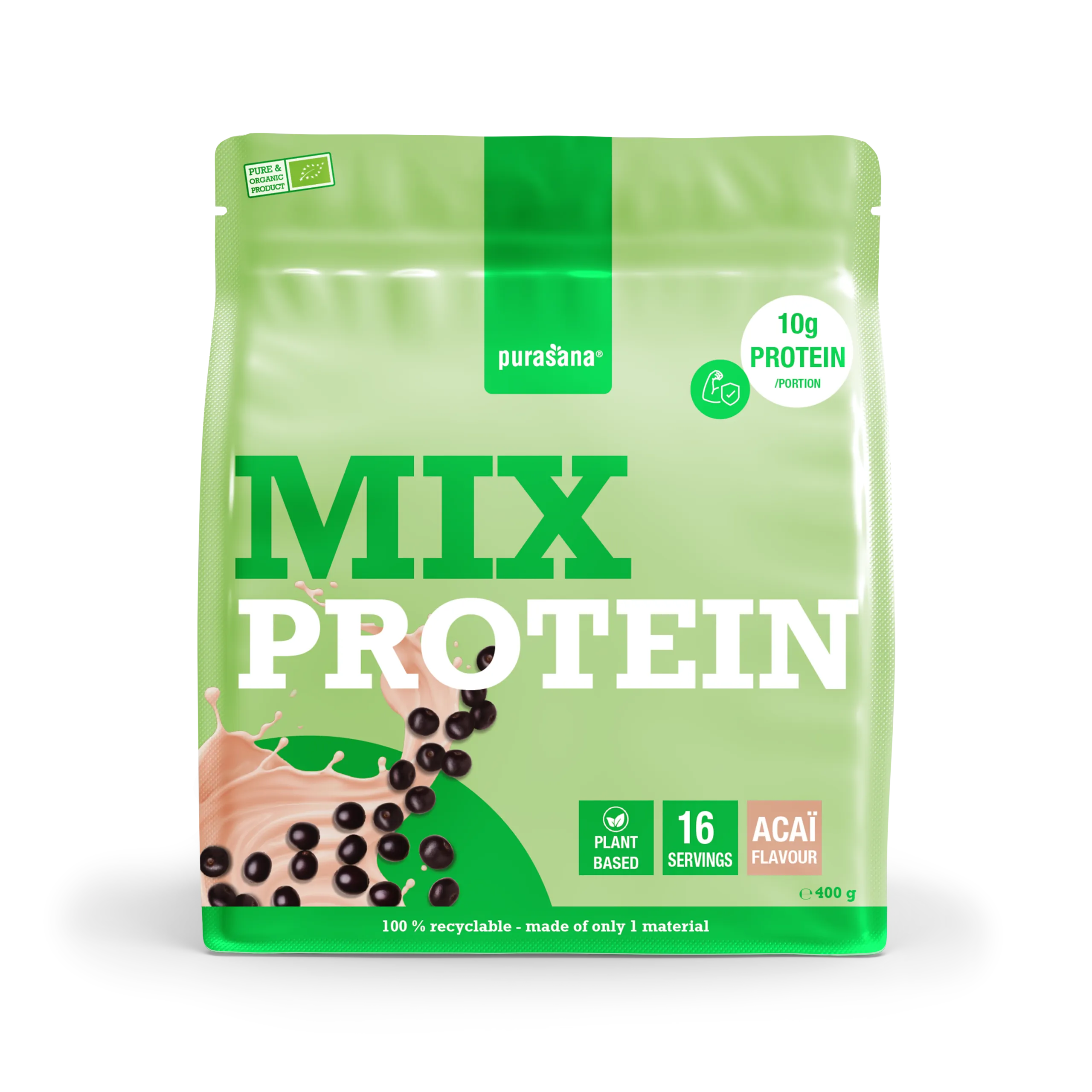 Purasana Plant Protein Mix Rode Biet Bio (400 gr)