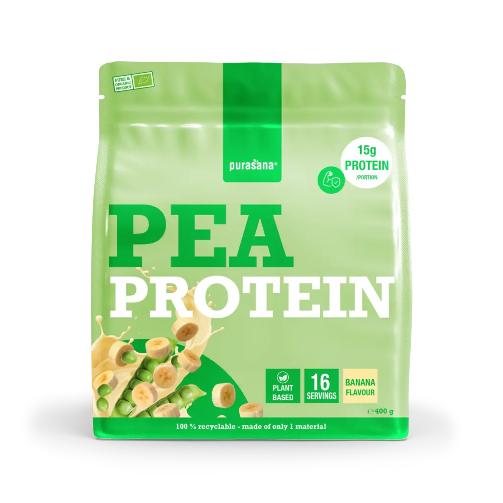 Purasana Plant Protein Erwt Banaan Bio (400 gr)