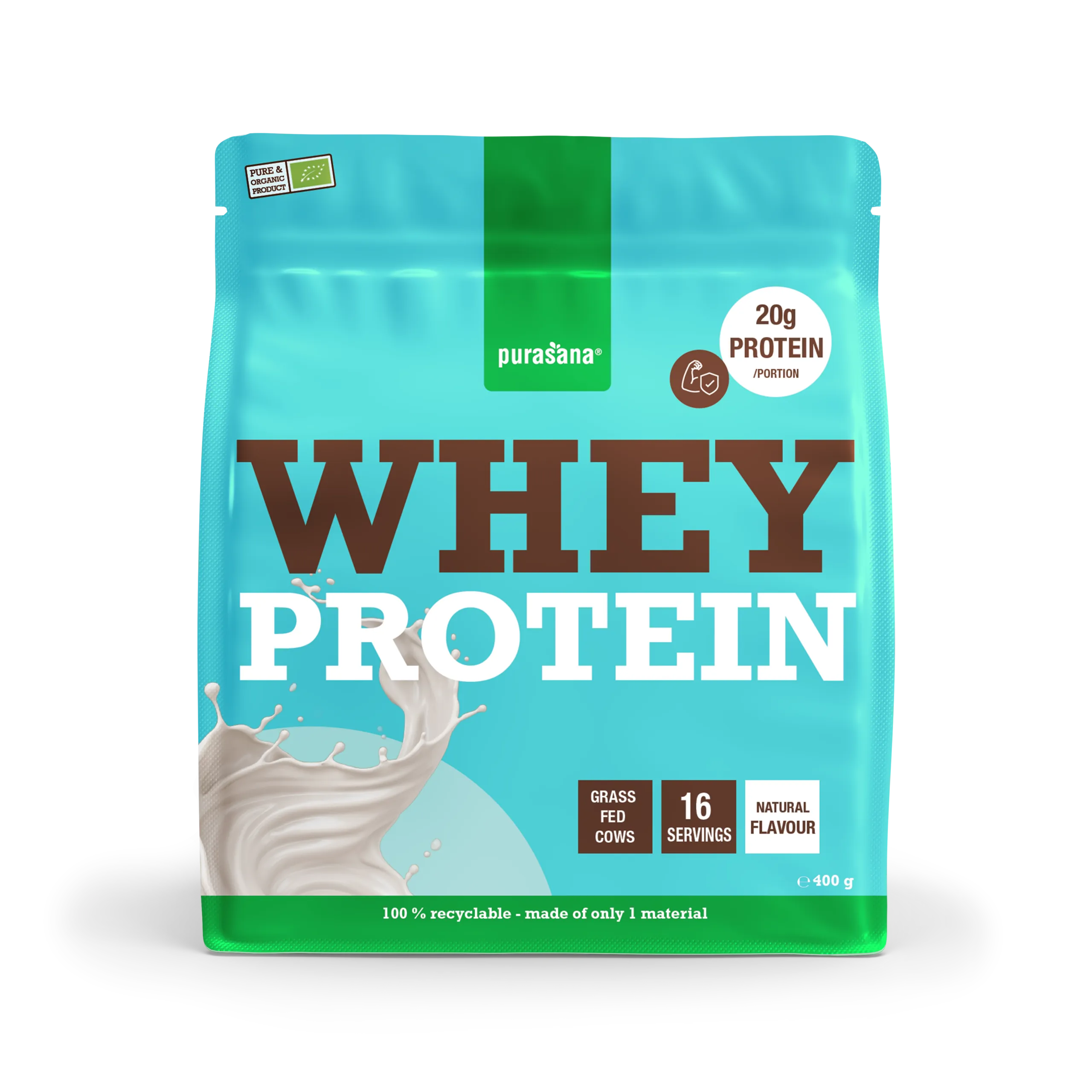 Purasana Whey Proteine Natuur Bio (400 gr)