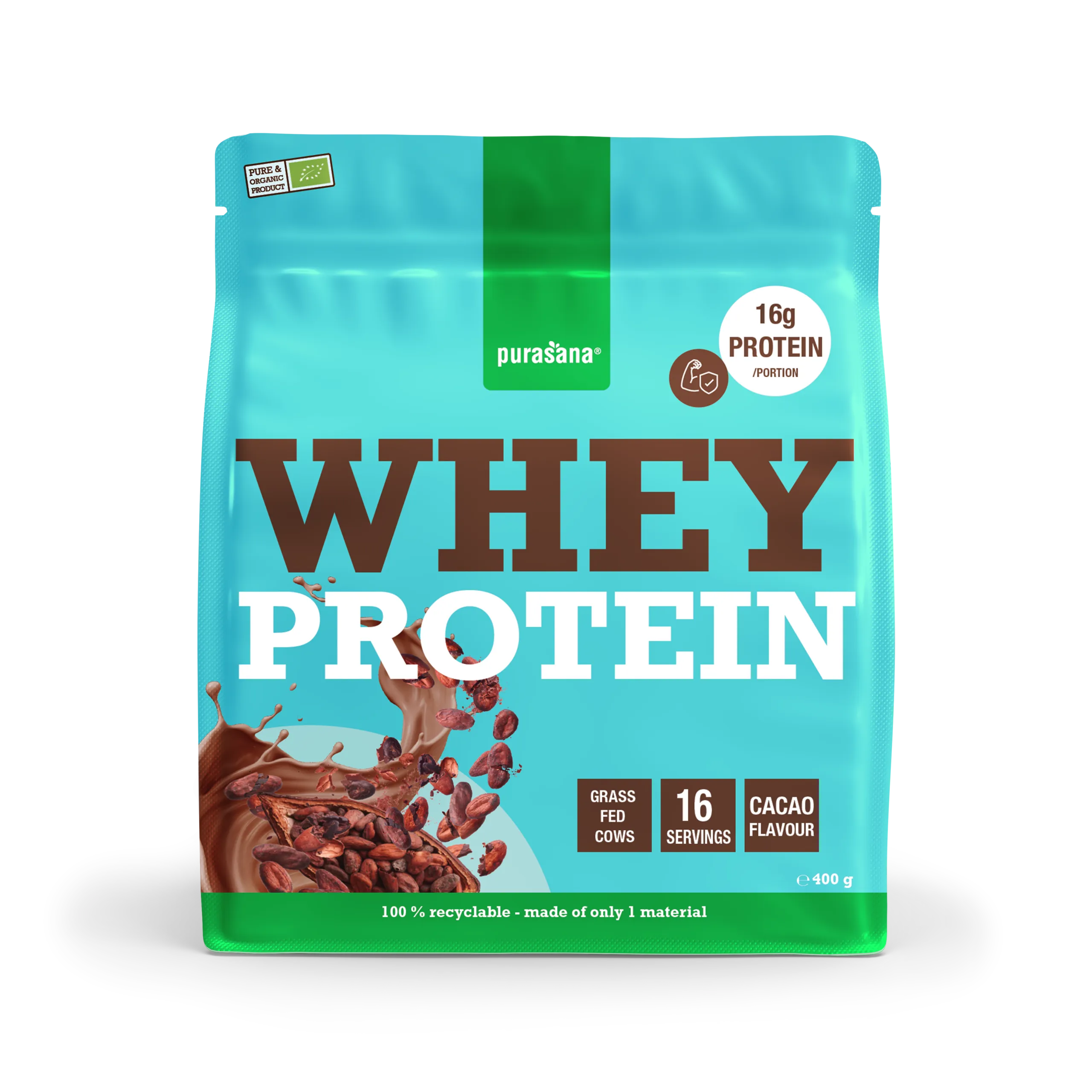 Purasana Whey Proteine Cacao Bio (400 gr)