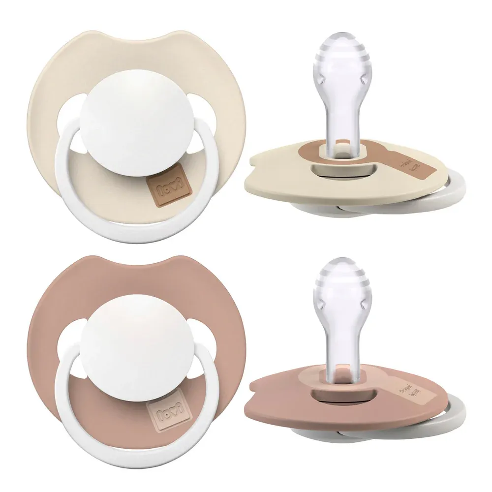 Difrax Glow Dynamic Fopspeen 6-18M Prime 2St.Ivory/ Blush (2 stuks) - image 2