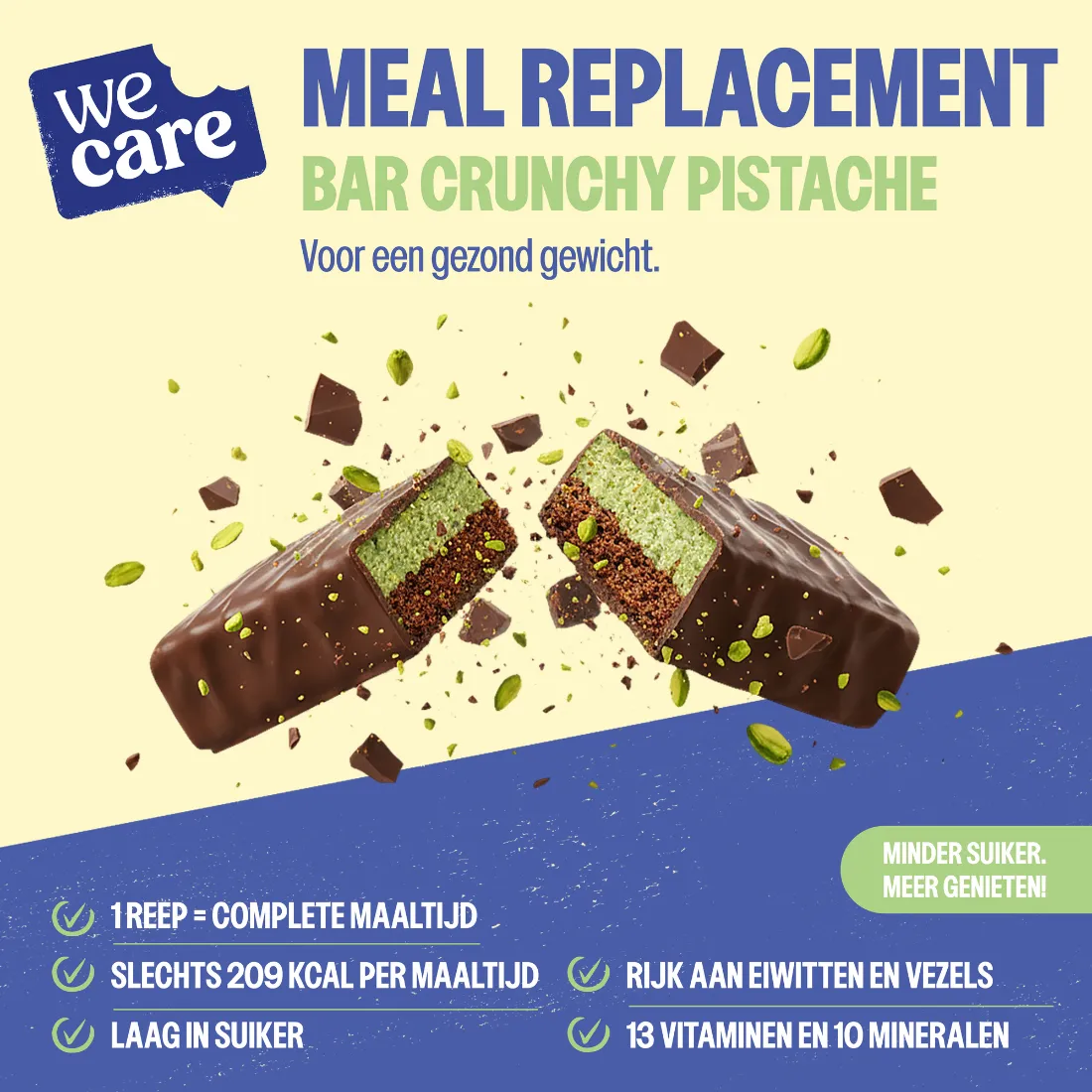 WeCare Bars Crunchy Pistache (2 stuks) - image 2