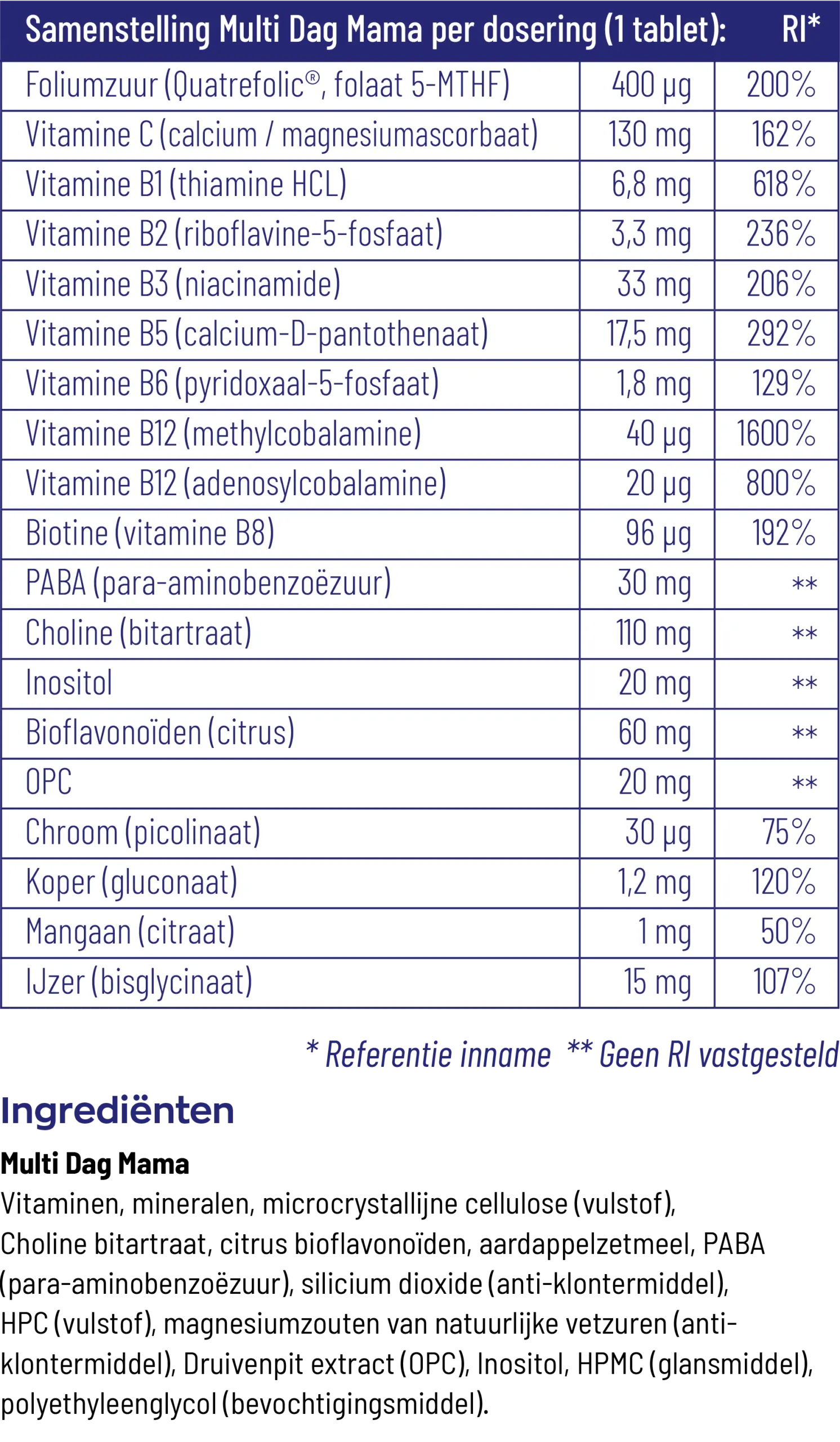 Vitakruid Multi Dag & Nacht® Mama  (90 capsules) - image 3