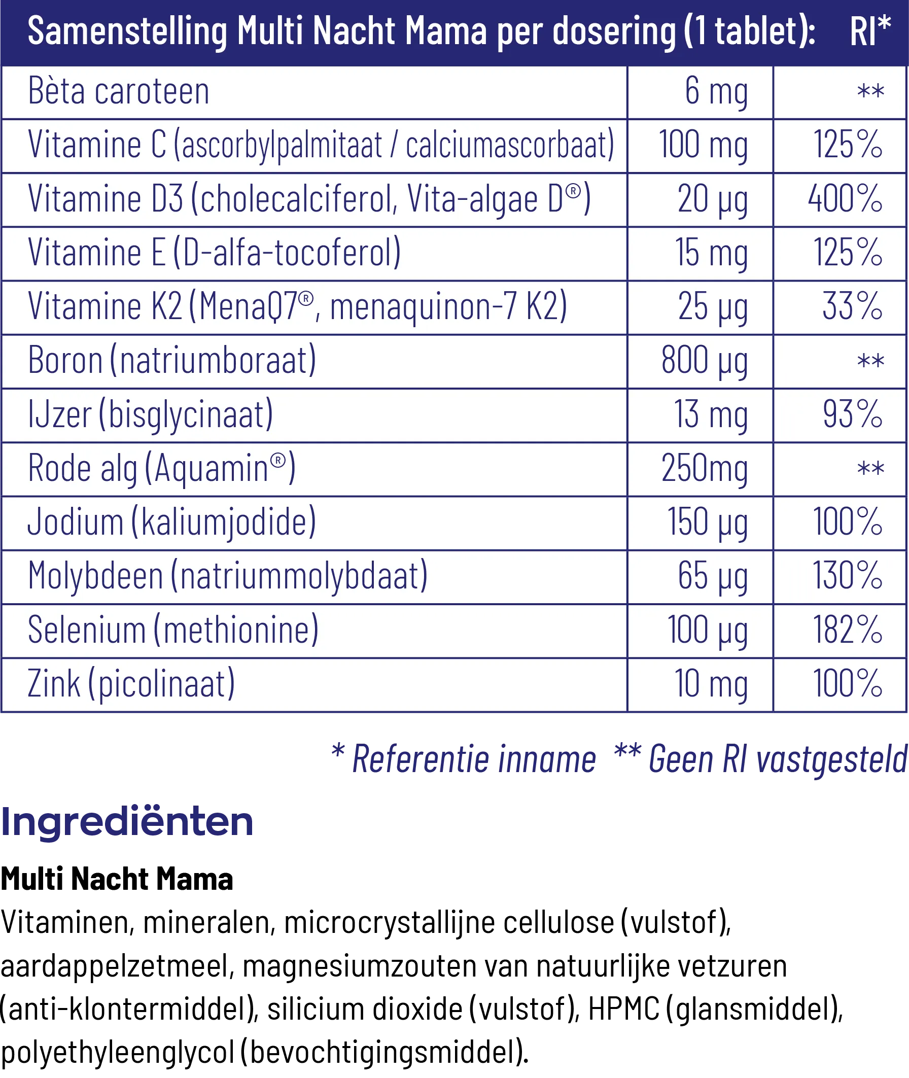 Vitakruid Multi Dag & Nacht® Mama  (90 capsules) - image 5