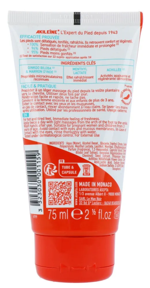 Akileine Intense Freshness Gel (50 ml)