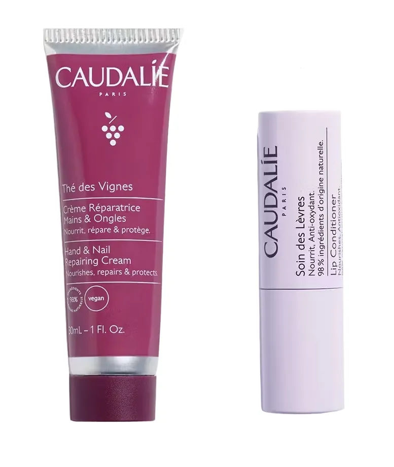 Caudalie Thé Des Vignes Hand & Nail Repairing Cream + Lip Conditioner (1 stuk)