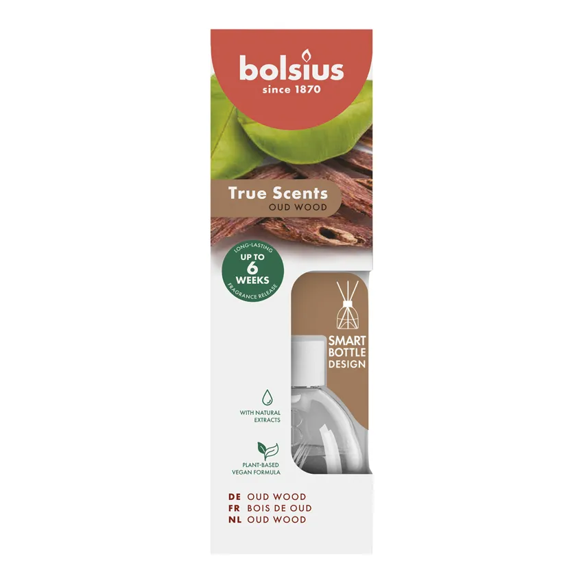 Bolsius True Scents Geurverspreider Oud Wood (60 ml)
