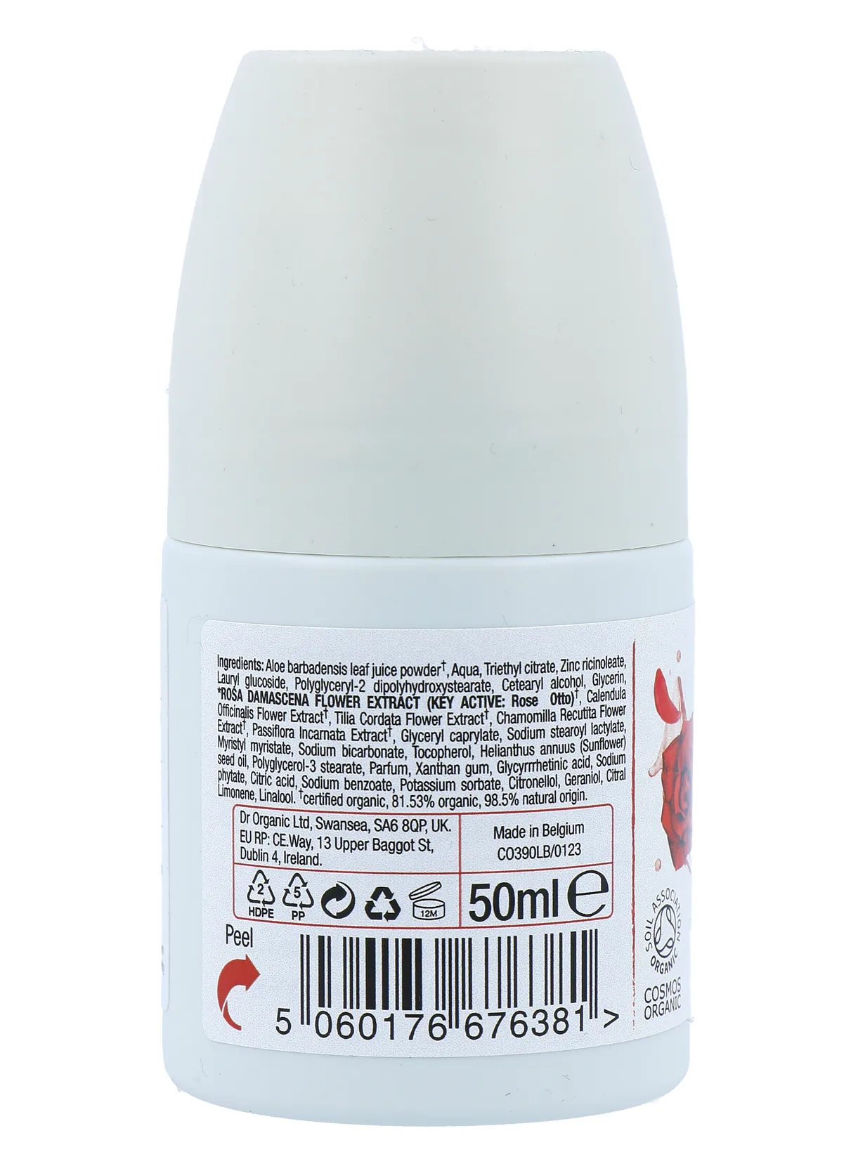 Dr Organic Rose Otto Deodorant Roll-on (50 ml) - image 2