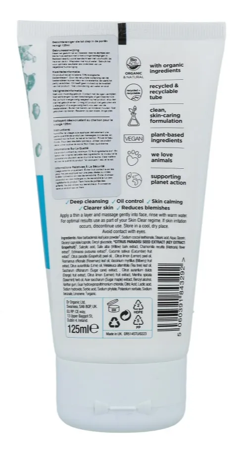 Dr Organic Skin Clear Deep Pore Face Wash 5-in-1 (125 ml)