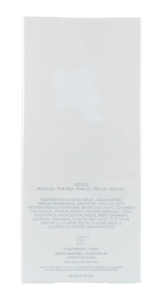 Paco Rabanne Xs Excess Eau De Toilette (100 ml)