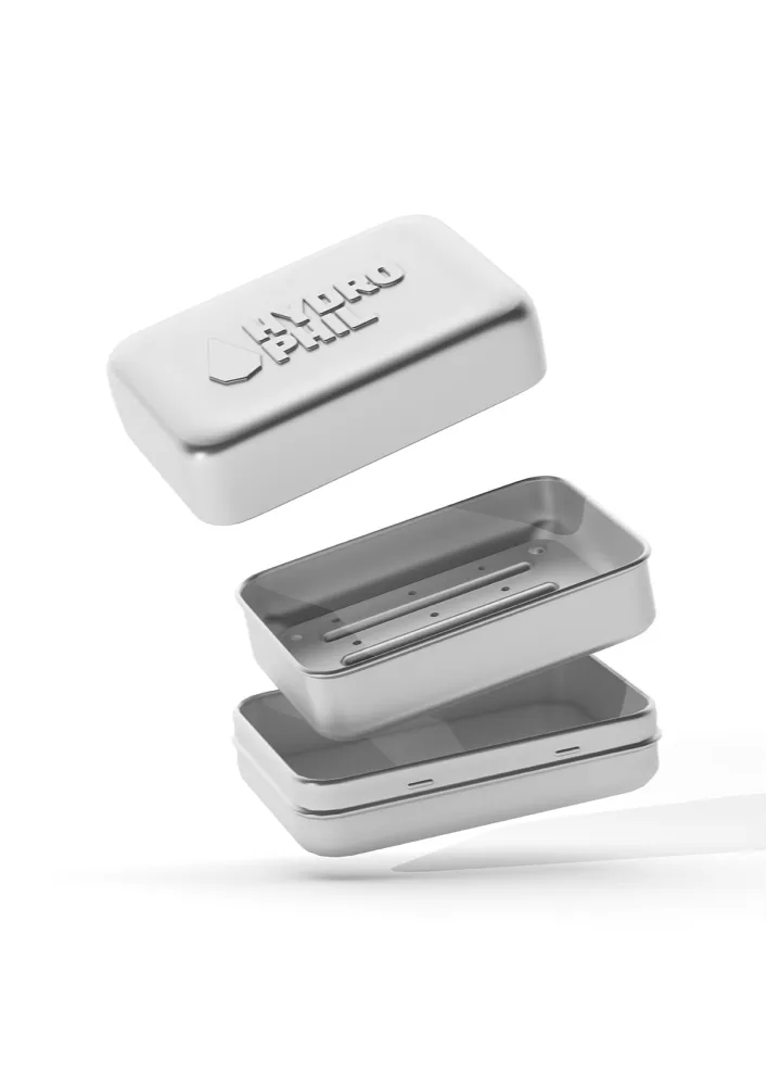 Hydrophil Zeepdoos Aluminium (1 stuk) - image 2