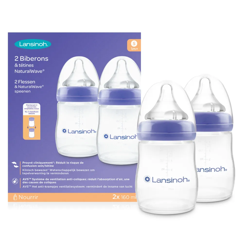 Lansinoh Natural Waves Drinkflessen (2 stuks)