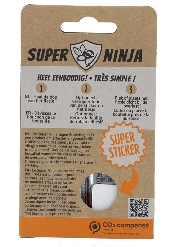Super Ninja Fruitvlieg Vanger (2 stuks) - image 2