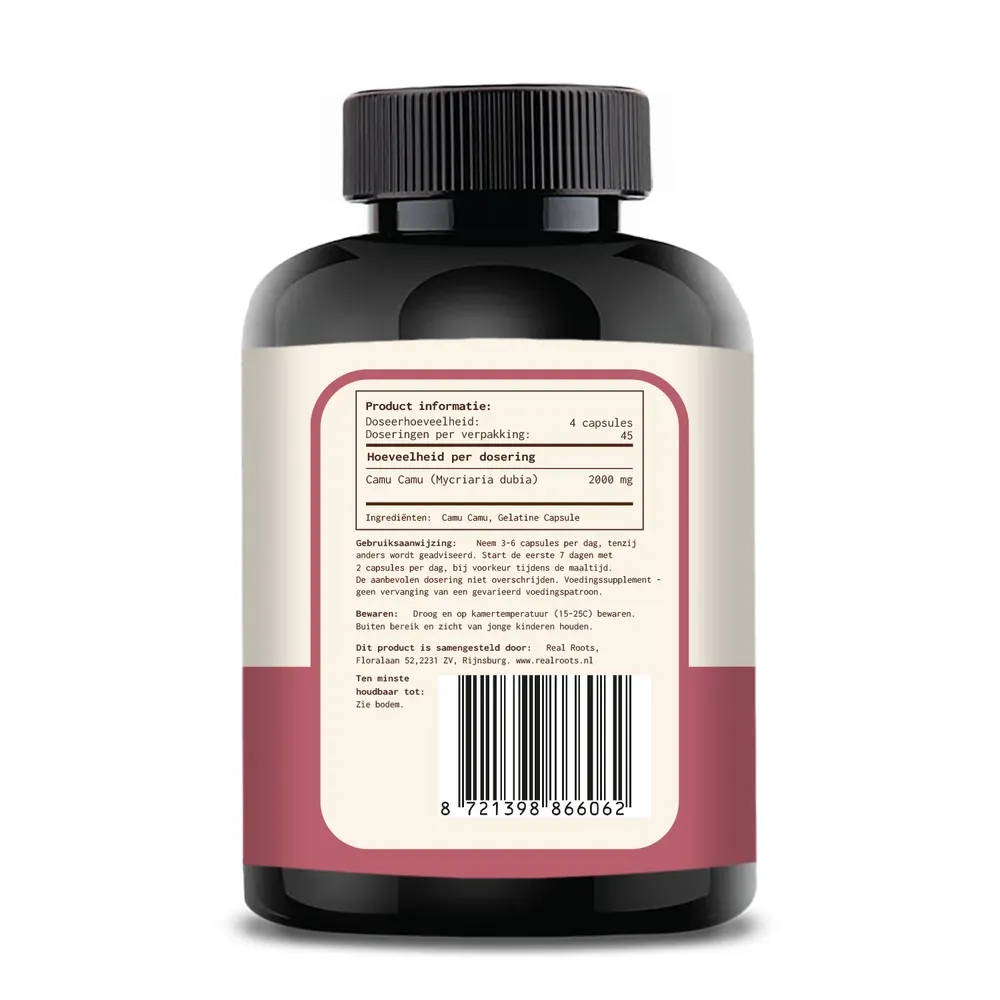 Real Roots Camu Camu Capsules (180 capsules)