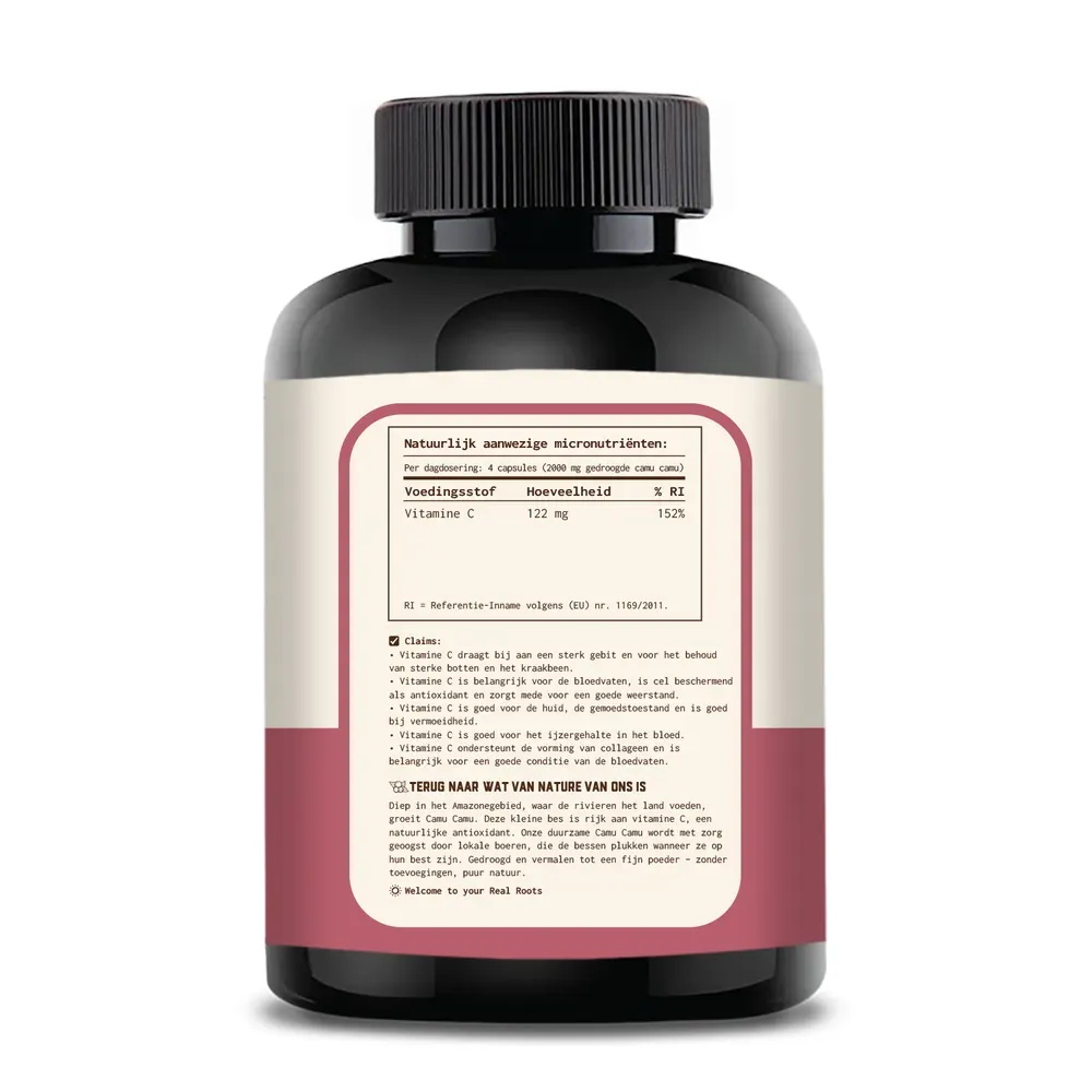 Real Roots Camu Camu Capsules (180 capsules) - image 2