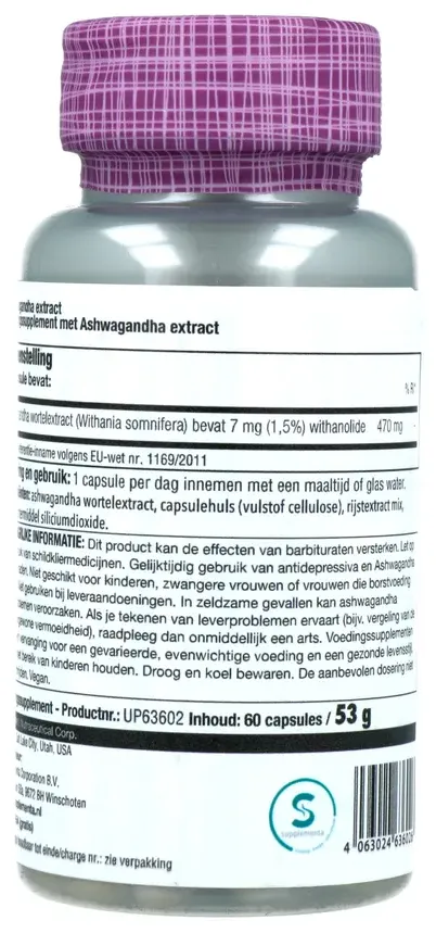 Solaray Ashwagandha Extract Capsules (60 capsules)