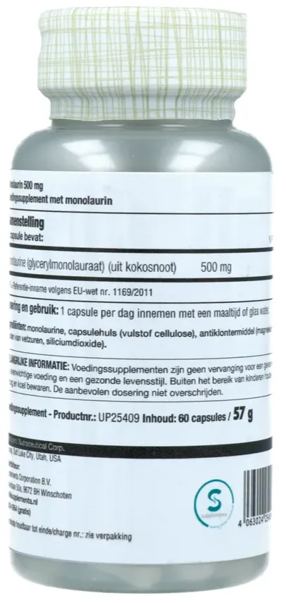 Solaray Monolaurine 500mg Capsules (60 capsules)