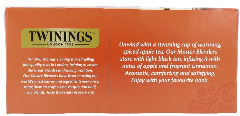 Twinings Apple, Cinnamon & Raisin Thee (25 zakjes) - image 2
