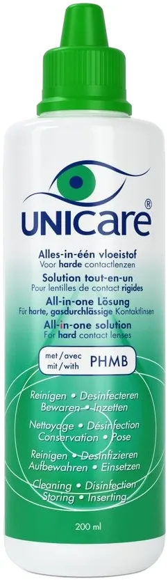 Unicare Alles-in-één Vloeistof Harde Lenzen (200 ml)