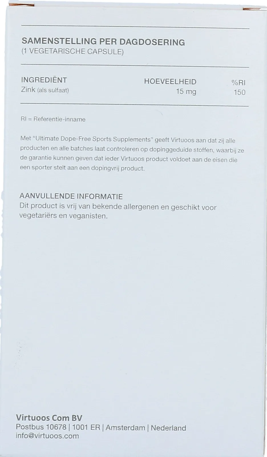 Virtuoos Zink Gold Capsules (90 capsules) - image 5