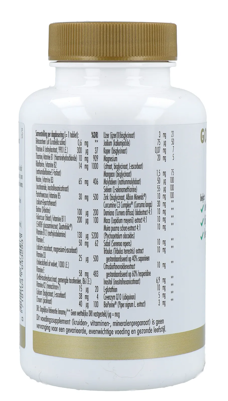 Golden Naturals Multi Man Tabletten (60 vegetarische tabletten) - image 2