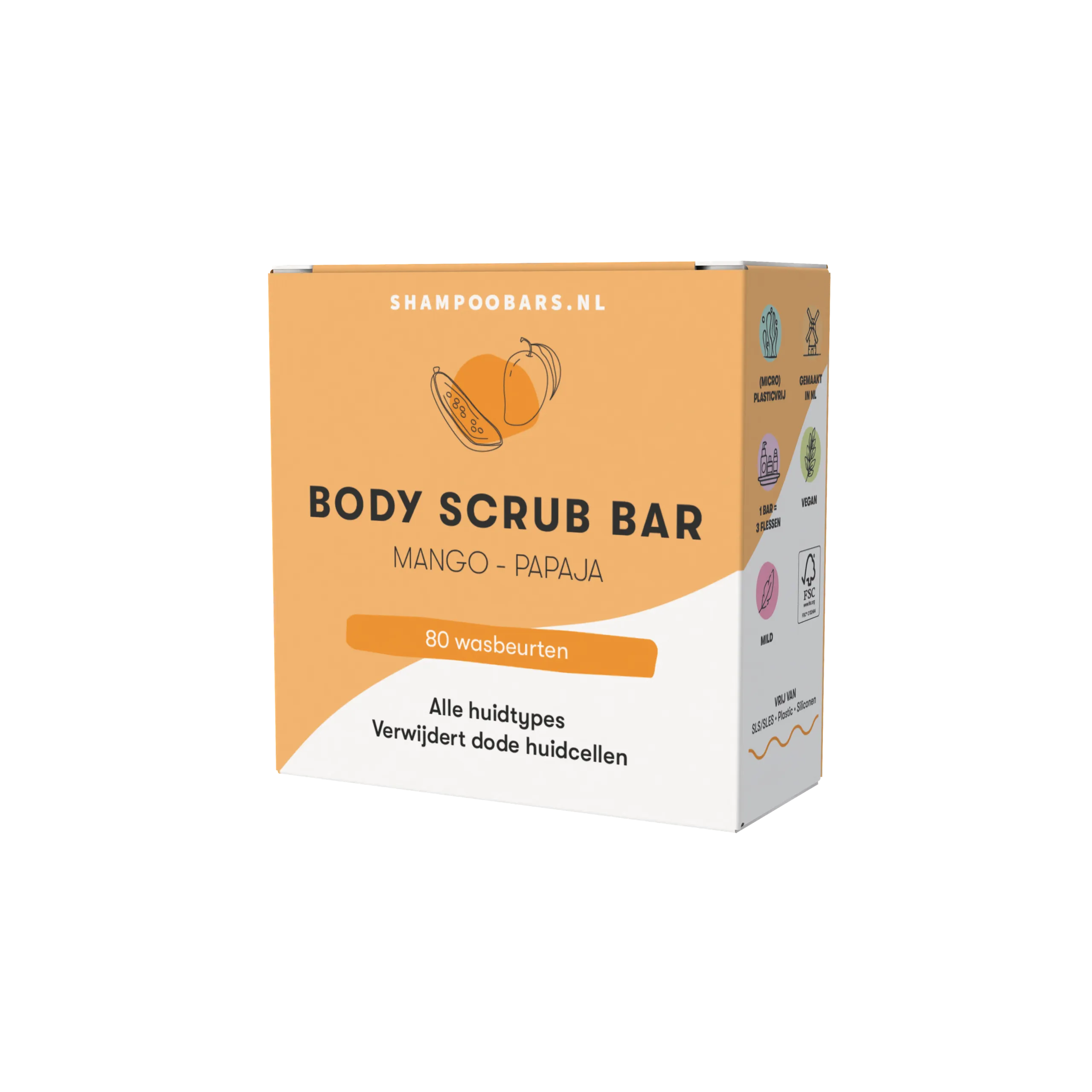 ShampooBars Body Scrub Bar Mango-Papaja