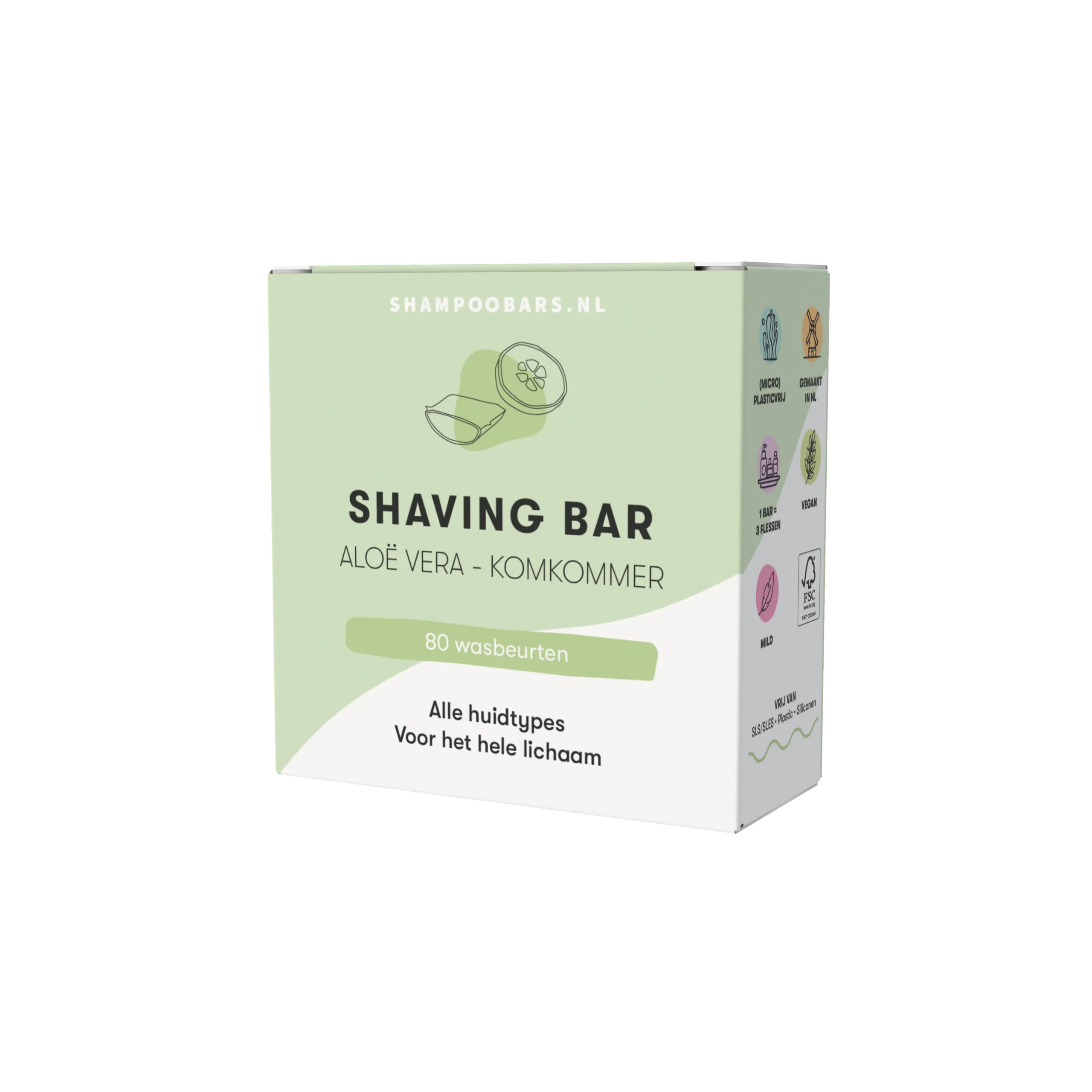 ShampooBars Shaving Bar Aloe Vera-Komkommer