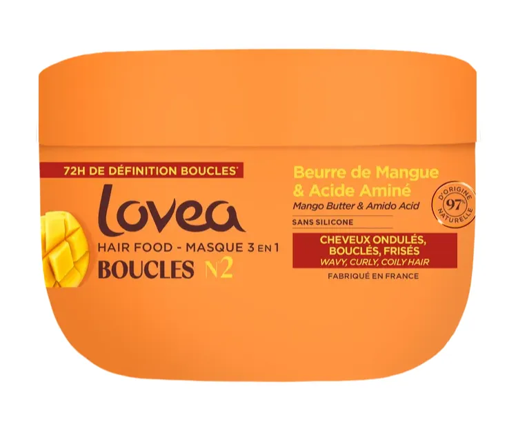 Lovea Curl Hair Food 3-in-1 Haarmasker Mango Extract & Amino Acid (390 ml)