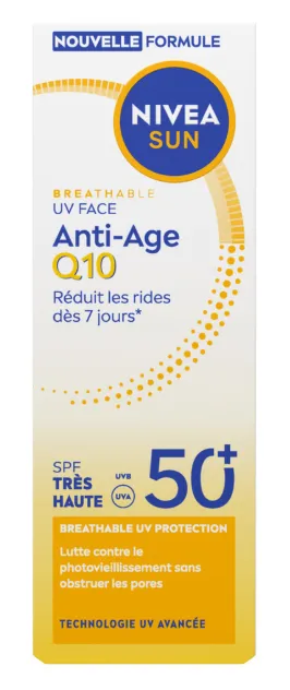 Nivea Sun Breathable Uv Face Anti-age Q10 SPF50+ (40 ml)
