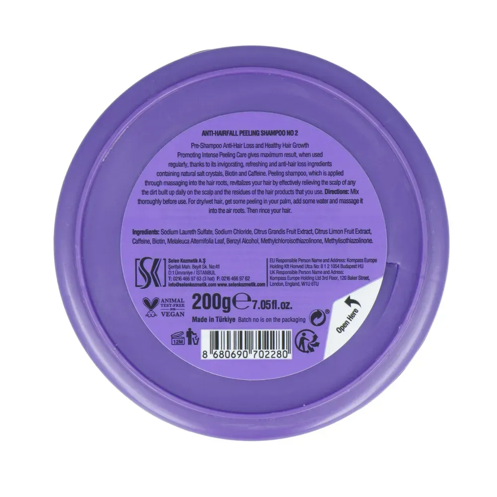 Urban Care No.2 Biotin Caffeine Hair + Scalp Anti-hairfall Peeling Shampoo (200 ml)