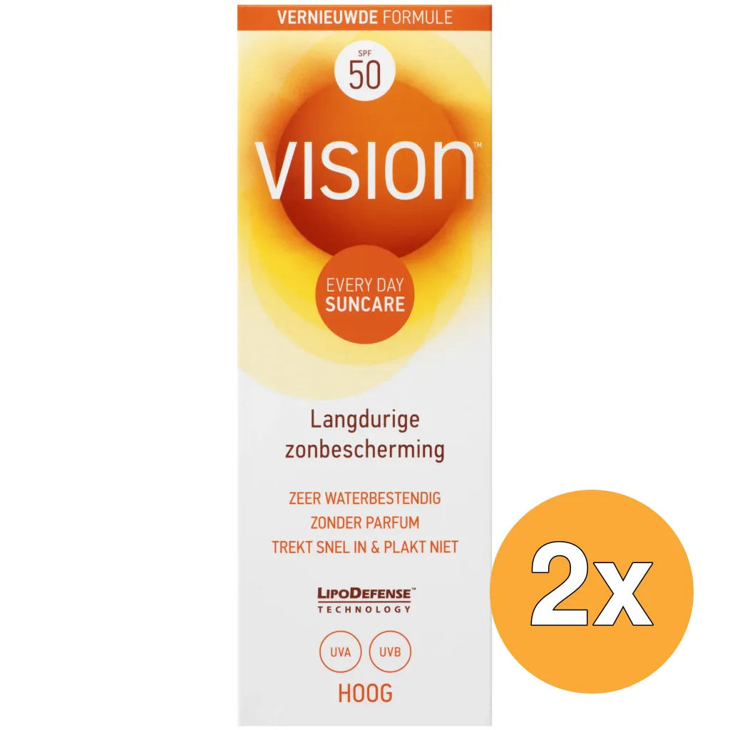 2x Vision Every Day Sun Protection SPF50 (90 ml)