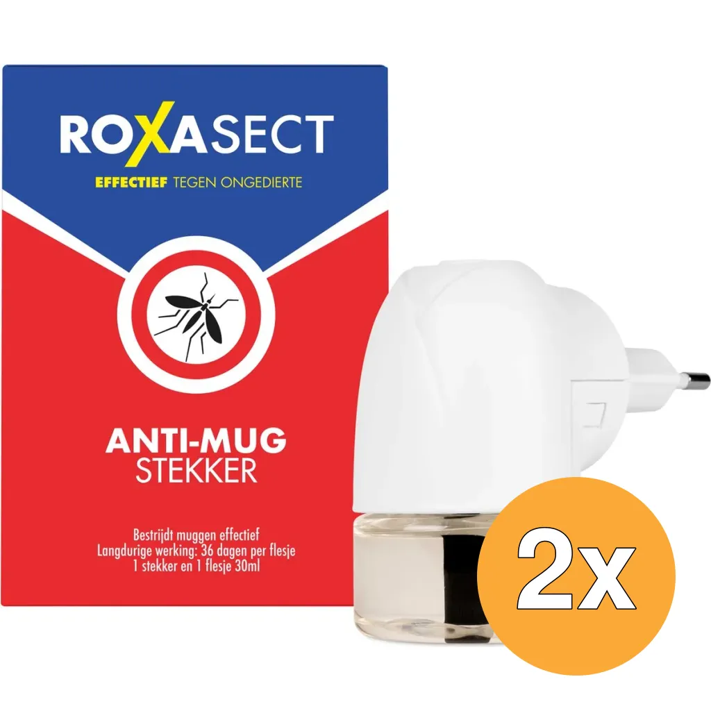 2x Roxasect Stekker tegen muggen op basis van prallethrin (1 stuk)