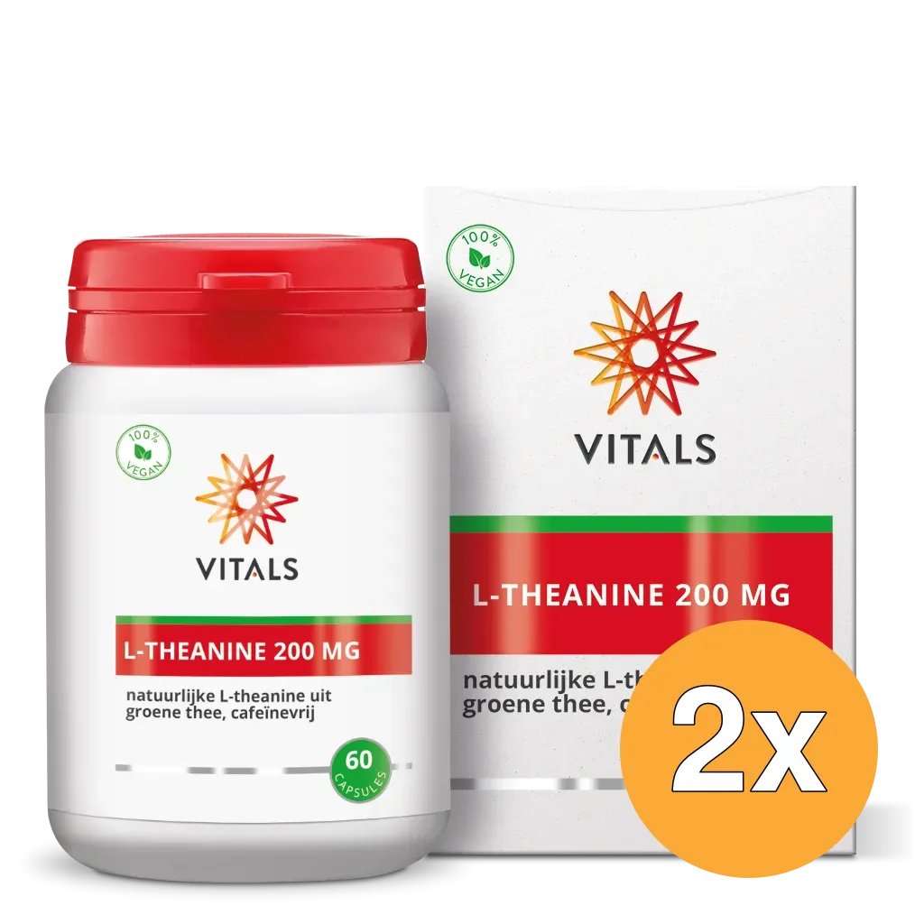 2x Vitals L-theanine 200 mg (60 capsules)