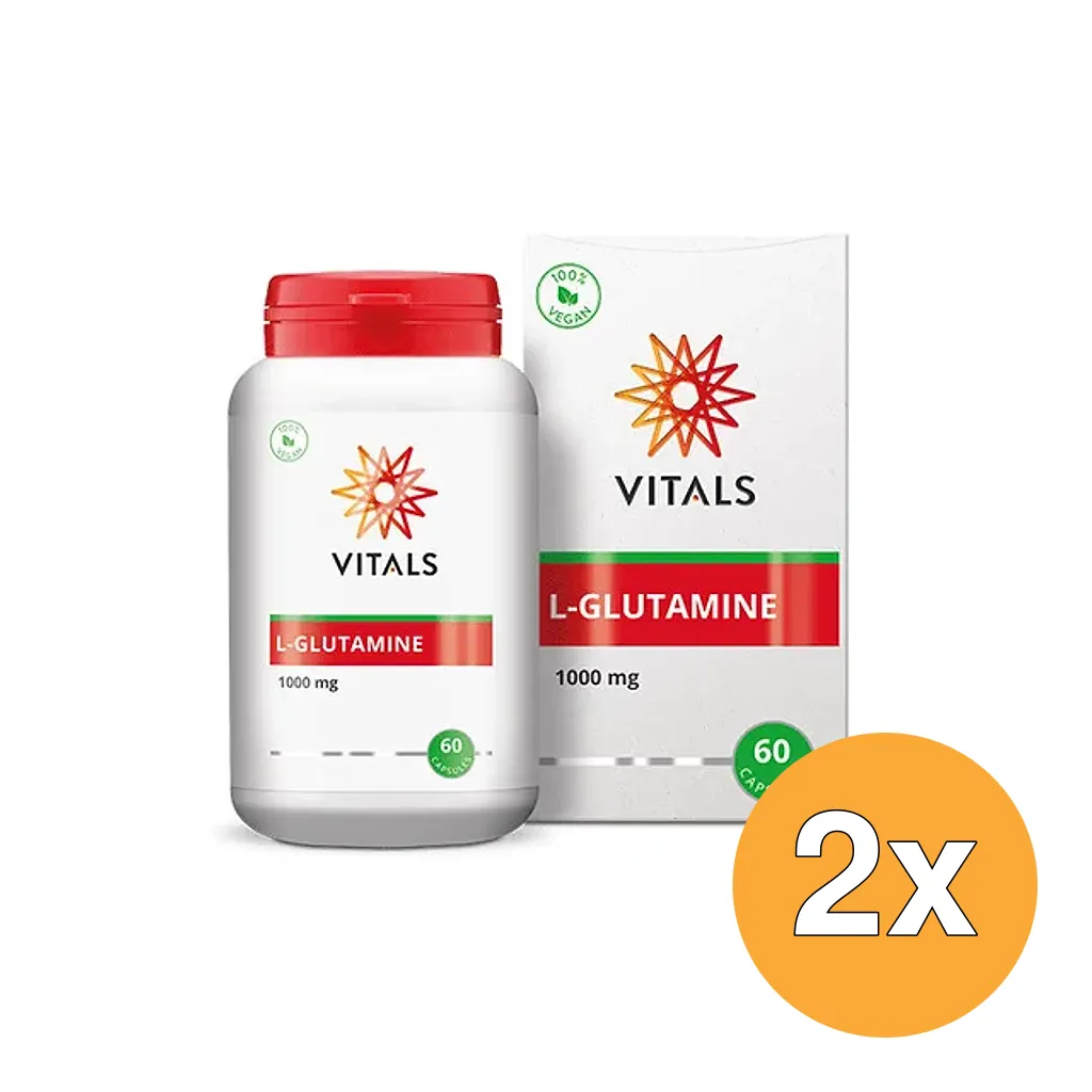 2x Vitals L-Glutamine 1000mg (60 capsules)