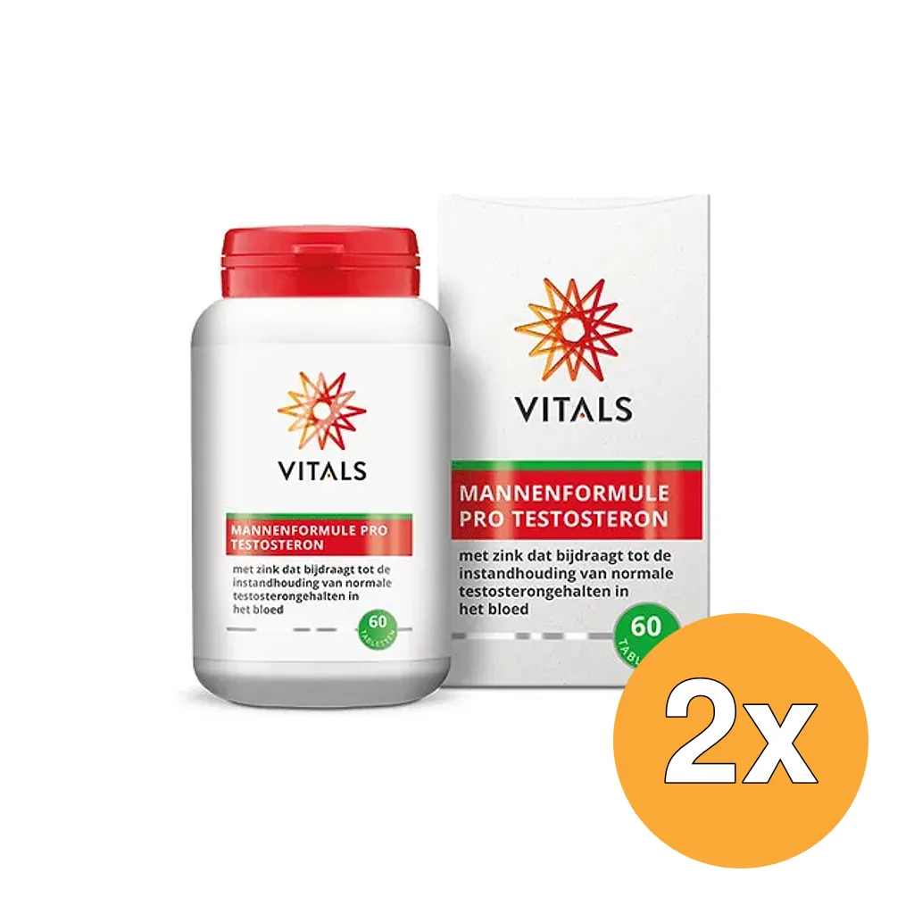 2x Vitals Mannenformule pro testosteron vit (60 tabletten)
