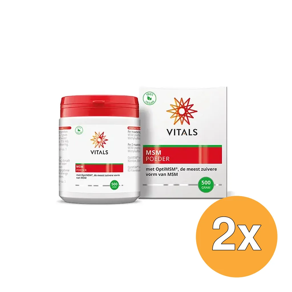 2x Vitals MSM zwavel poeder (500 gr)
