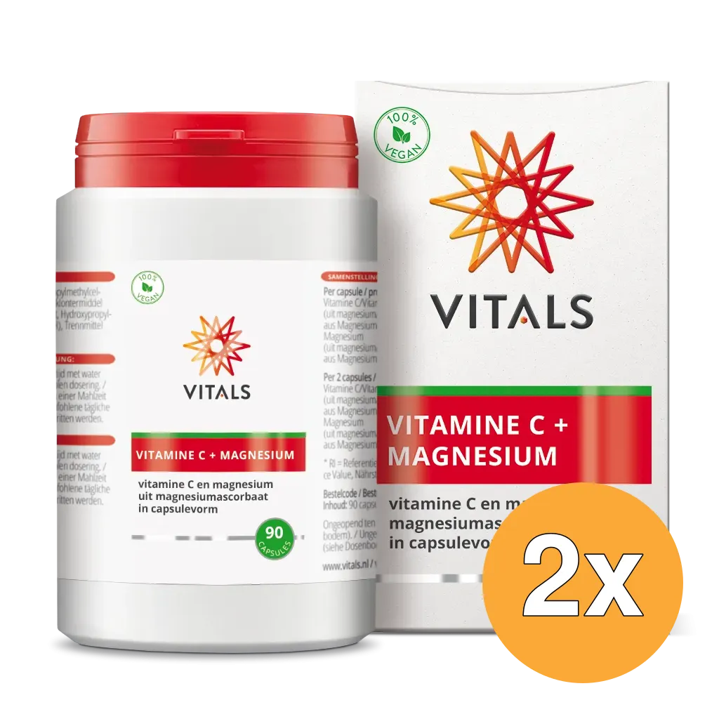 2x Vitals Vitamine C Met Magnesium (90 capsules)