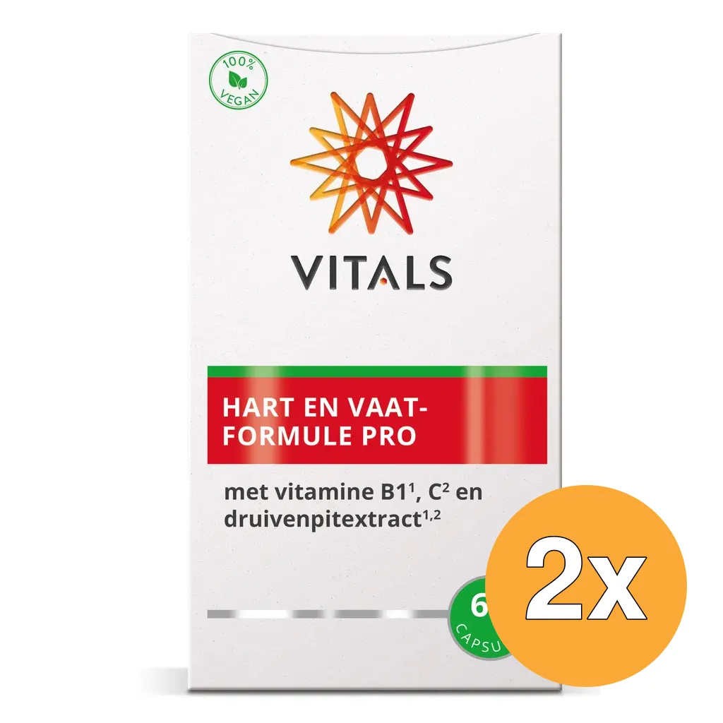 2x Vitals Hart & Vaatformule Pro Capsules (60 capsules)