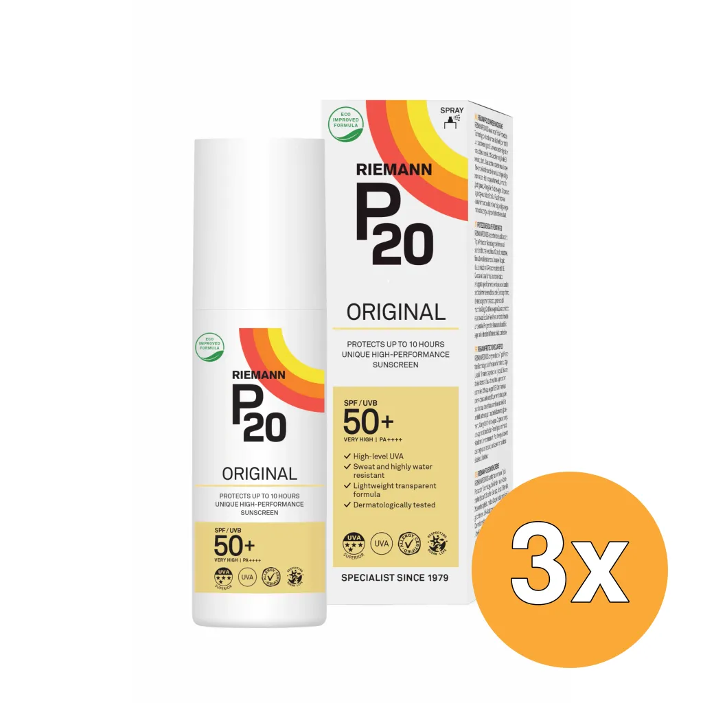 3x Riemann P20 Original SPF50 Spray (85 ml)