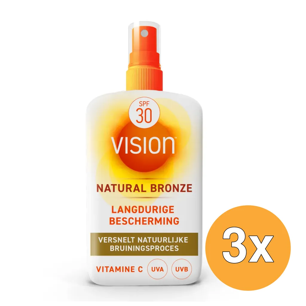 3x Vision Natural Bronze SPF30 (180 ml)