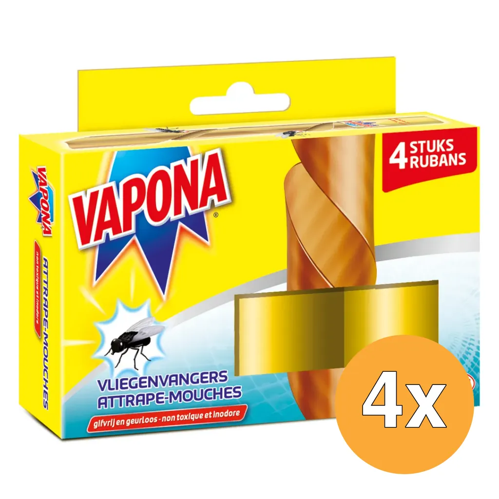 4x Vapona Vliegenvangers (4 stuks)