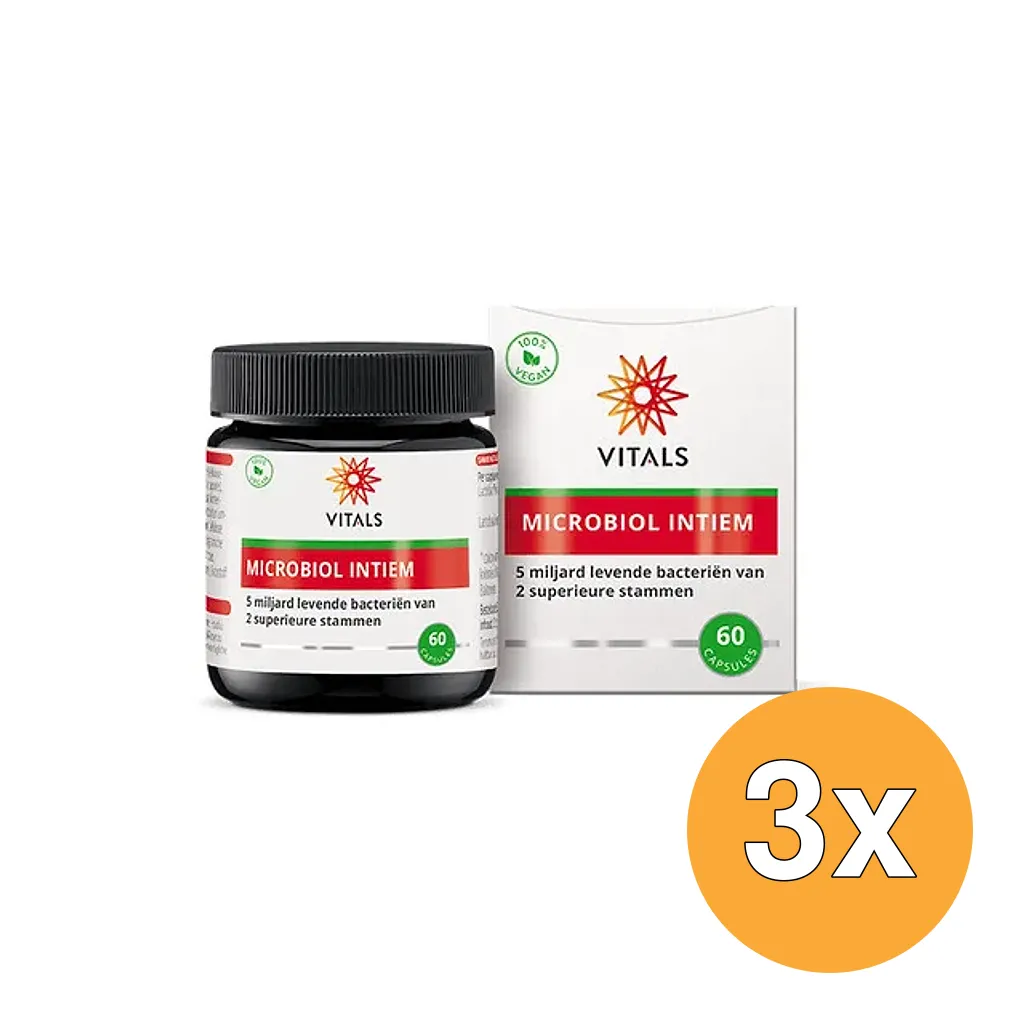 3x Vitals Microbiol intiem (60 vega capsules)