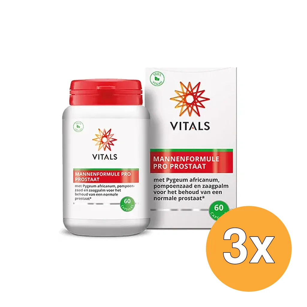 3x Vitals Mannenform pro prostaat (60 capsules)